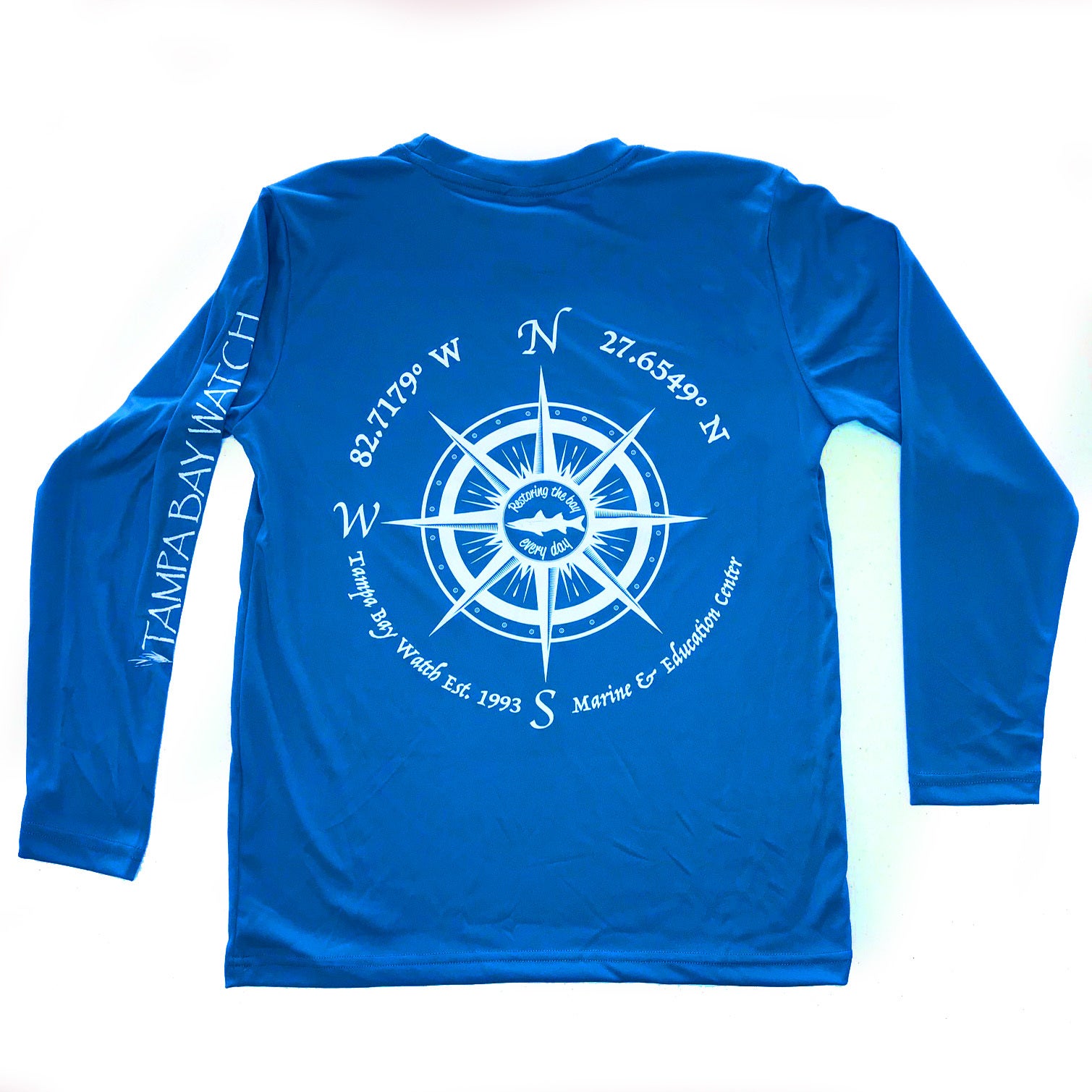 Youth Compass Sun Shirt 4 Colors Available Tampa Bay Watch Inc