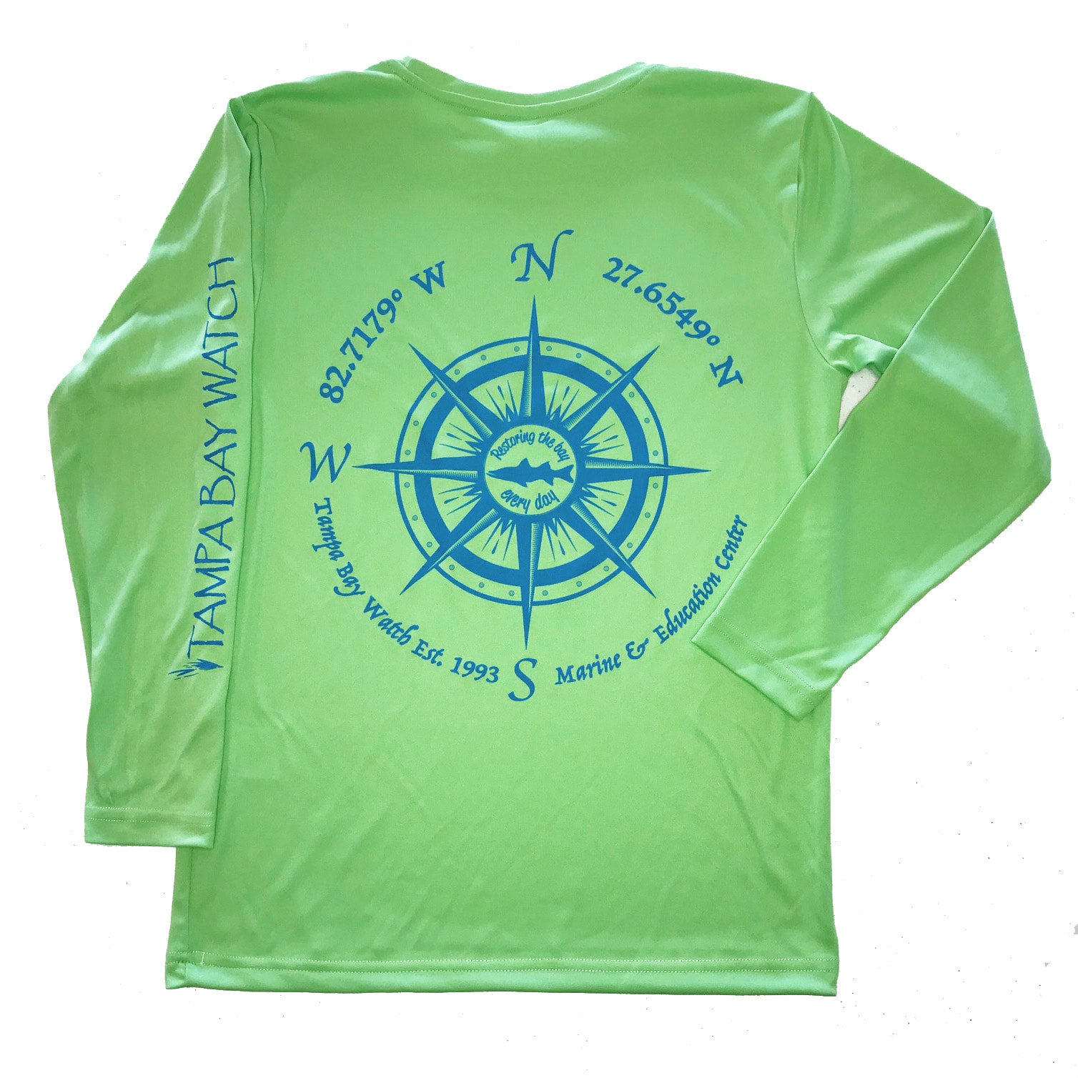 Youth Compass Sun Shirt 4 Colors Available Tampa Bay Watch Inc